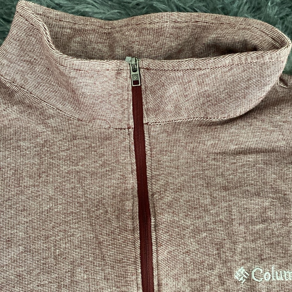 Columbia quarter-zip maroon heather sweatshirt - Picture 6 of 17